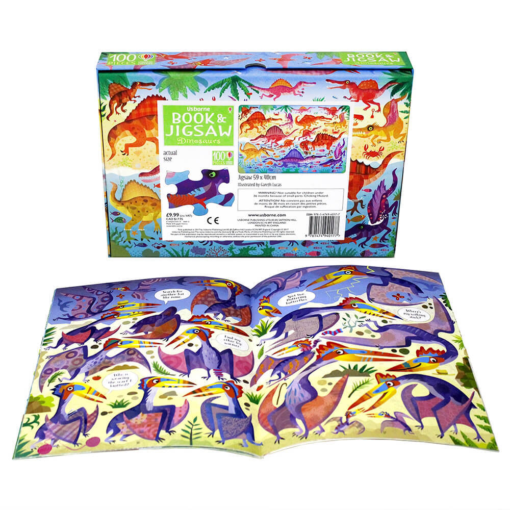 Usborne Dinosaur Book and Jigsaw | Gifts Australia