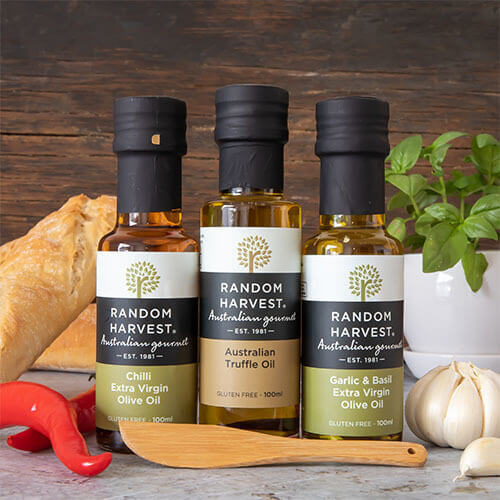 Random Harvest Infused Olive Oil Trio Gifts Australia