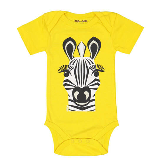 Zebra Short Sleeve Onesie | Gifts Australia