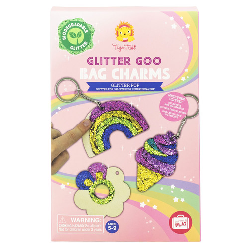 Keyring Maker Kit - Glitter Rainbow