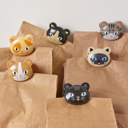 Cool Cats Pantry Clips (Set of 6)