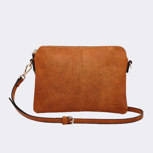 tan cross over bag