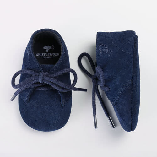 Navy Baby Boy Embroidered Shoes | Gifts 