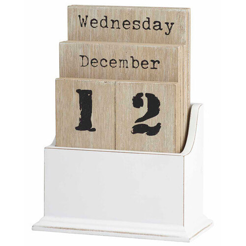 Retro Wooden Desk Calendar at Gifts Australia